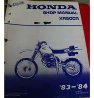 1984 Honda XR500R Motorcycle Shop Service Manual