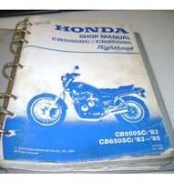 1985 Honda CB550SC & CB650SC Nighthawk Motorcycle Service Manual