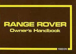1983 Land Rover Range Rover Owner's Manual