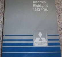 1984 Mitsubishi Cordia Technical Highlights Manual
