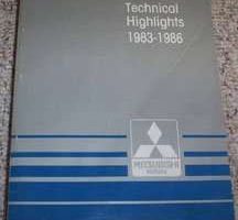 1985 Mitsubishi Mirage Technical Highlights Manual