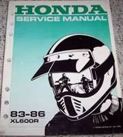 1984 Honda XL600R Motorcycle Shop Service Manual