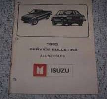 1983 Isuzu Impulse Service Bulletin Manual