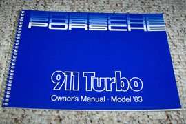 1983 Porsche 911 Turbo Owner's Manual