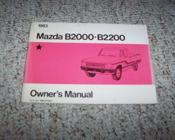 1983 Mazda B2000 & B2200 Pickup Truck Owner's Manual