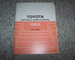 1983 Toyota Tercel Electrical Wiring Diagram Manual