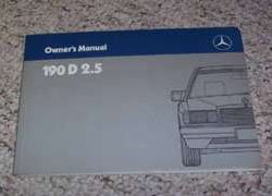 1991 Mercedes Benz 190D 2.5 Owner's Manual