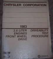 1983 Dodge 600 2.6L Engines Driveablity Test Procedures