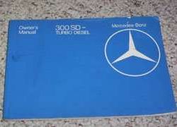 1982 Mercedes Benz 300SD Turbo Diesel Owner's Manual