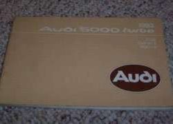 1983 Audi 5000 Turbo Owner's Manual