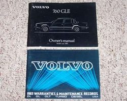 1983 Volvo 760 GLE Owner's Manual Set