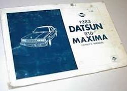 1983 Datsun 810 Maxima Owner's Manual