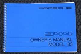 1983 Porsche 944 Owner's Manual