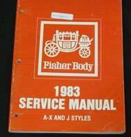 1983 Cadillac Cimmaron Fisher Body Service Manual
