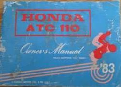 1983 Honda ATC110 ATV Owner's Manual