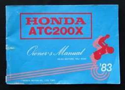 1983 Honda ATC200X ATV Owner's Manual