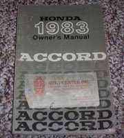 1983 Honda Accord Owner's Manual