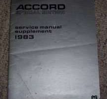 1983 Honda Accord Special Edition Service Manual Supplement