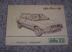 1983 Alfa Romeo 33 Owner's Manual
