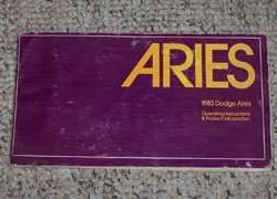 1983 Dodge Aries Owner's Manual