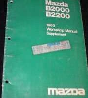 1983 Mazda B2000 & B2200 Pickup Truck Workshop Service Manual Supplement