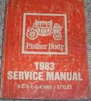 1983 Chevrolet El Camino Fisher Body Service Manual