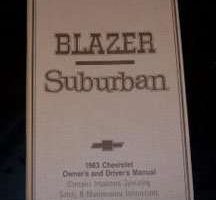 1983 Chevrolet Blazer, Suburban Owner's Manual