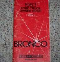 1983 Ford Bronco Owner's Manual