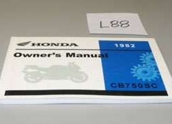 1983 Honda CB750SC Nighthawk Motorcycle Owner's Manual