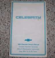 1983 Chevrolet Celebrity Owner's Manual
