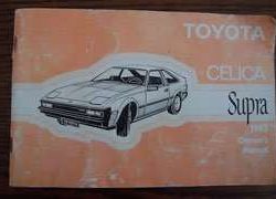 1983 Toyota Celica Supra Owner's Manual