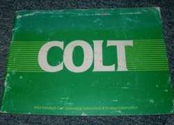 1983 Dodge Colt Owner's Manual