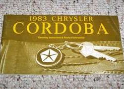 1983 Chrysler Cordoba Owner's Manual