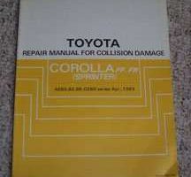 1983 Toyota Corolla FF/FR Sprinter Collision Damage Repair Manual