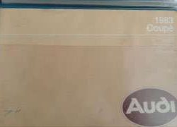 1983 Audi Coupe Owner's Manual