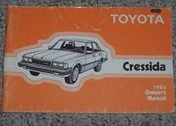 1983 Toyota Cressida Owner's Manual