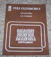 1983 Oldsmobile Cutlass Ciera 3.0L V6 Engine Service Manual Supplement