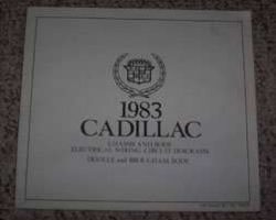 1983 Cadillac Deville & Brougham Body Foldout Electrical Wiring Circuit Diagrams Manual