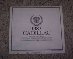 1983 Cadillac Eldorado & Seville Diesel Chassis Foldout Electrical Wiring Circuit Diagrams Manual