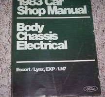 1983 Ford Escort & EXP Body, Chassis & Electrical Service Manual
