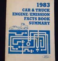 1983 Lincoln Town Car Engine/Emission Facts Book Summary