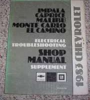 1983 Chevrolet El Camino Electrical Troubleshooting Service Manual Supplement
