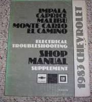 1983 Chevrolet Impala Electrical Troubleshooting Service Manual Supplement