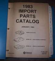 1983 Dodge Colt Import Mopar Parts Catalog Binder
