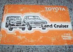 1983 Toyota Land Cruiser Owner's Manual