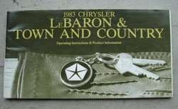 1983 Chrysler Lebaron, Town & Country Owner's Manual