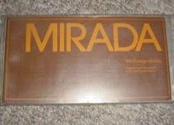 1983 Dodge Mirada Owner's Manual