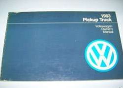 1983 Volkswagen Pickup Truck Owner's Manual