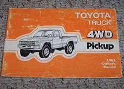 1983 Toyota 4WD Pickup Owner's Manual