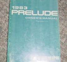 1983 Honda Prelude Owner's Manual